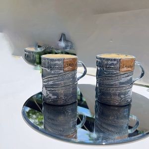 Denim style mugs, coffee cups that look like jeans, Levi’s